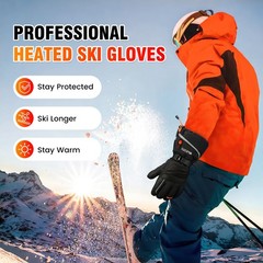 Wasoto Heated Gloves For Men Women7.4V Battery 22.2Wh Rechargeable Electric