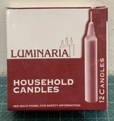 12 White Emergency Household Candles Blackout Storm Camping Survival