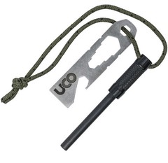 UCO Survival Fire Striker Ferro Rod Fire Starter MultiTool Camping Emergency Kit