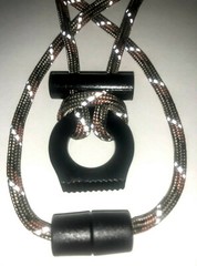 Fire Starter Breakaway Necklace Survival Flint and Steel Kit Reflective Paracord