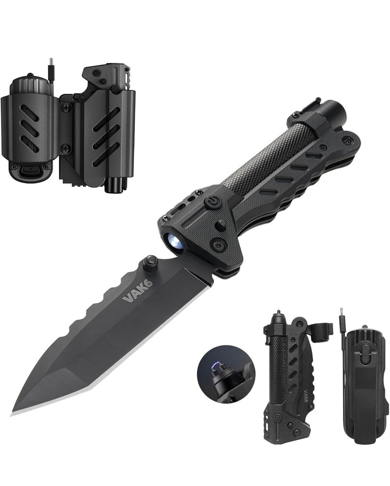 VIPERADE VAK6 Survival Multitool with Folding Knife, LED Flashlight and Pul…