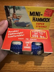 Mini Hammock Vintage Kmart Old Stock Box Super Strong 7Ft Snare Stretcher