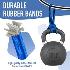 Trash Can Rubber Bands Set of 3, Black, Blue, Grey, Fits 13 to 30 Multi