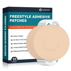 Ceeport 10PCS Freestyle Adhesive Patches, Waterproof Sensor Covers for Libre 2/3