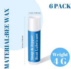 Snap and Zipper Lubricant Wax Stick Marine Lube for Boat Canvas Vinyl