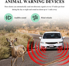 4 PCS Deer Whistles for Car, Deer Warning Whistle Wind Activated Safety Alert Wi