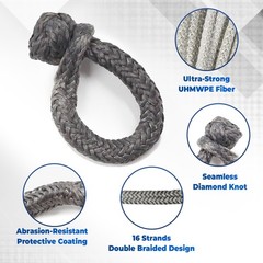UHMWPE DRing Anchor Soft Shackle Heavy Duty Marine Rigging Sailing Boating