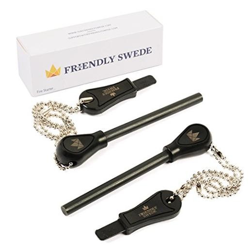 Fire Starter for Survival – Ferro Rod Fire Starter Sticks, Easy Grip 2-Pack