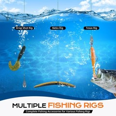 PLUSINNO Fishing Gear Accessories Kit, 449PCS Tackle Kit