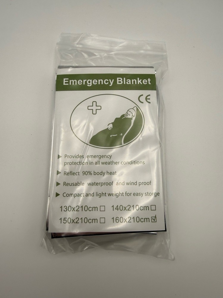 Lot of 12 Emergency Mylar Thermal Blankets 160x210cm Survival Space Blanket Bulk