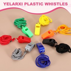 Plastic Whistles with Lanyard, 36 Pcs&Blue-Fitting for (Coaches/Referee)