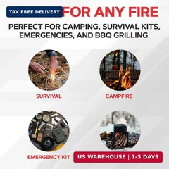 Dextreme Fire Plug Titan – Survival Fire Starting Tinder, Fire Plugs XL, Best Fi