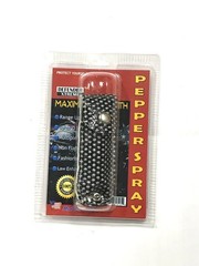 Pepper Spray Black DIAMOND Maximum Strength Safety Lock Self-Defense Key Chain