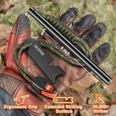 Hkoper Ferro Rod Fire Starter with Striker Flint and Steel 6 x 3/8 200 Strikes