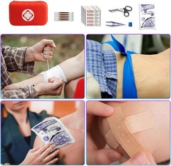 Car First Aid Kits 277pcs Survival Gear Home Travel Size Small Emergency Kit