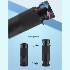 Portable Monocular Telescope with Phone Clip for Clear Vision and Easy Focus