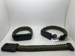 x3 Camouflage Survival Bracelet Multifunctional with Whistle and Knife Camping