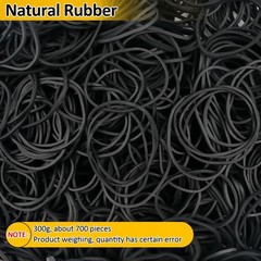 MOWPOG 700 Pcs Rubber Bands, Size #16 Rubberbands Reusable Elastic Black