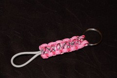 New Paracord Keychain – pink camo, pink, gray #P14