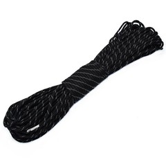 100ft Type III 7 Strand Core Paracord 550 Parachute (86# Black+Gray)