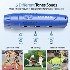 Shenglong Electronic Whistle with 3 Tones & 3 High Volume Settings – Blue