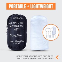 Ultra Large Mosquito Net with Carry Bag | 2 Openings, Ideal for Camping & Patio