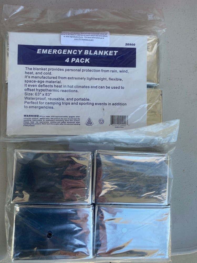 16 – Emergency Mylar Blankets 63″ X 83″