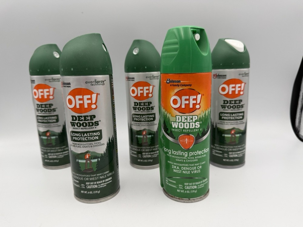5x OFF Deep Woods Insect Repellent 25% Deet 6 Oz Each NEW Long Lasting OFF! (B)