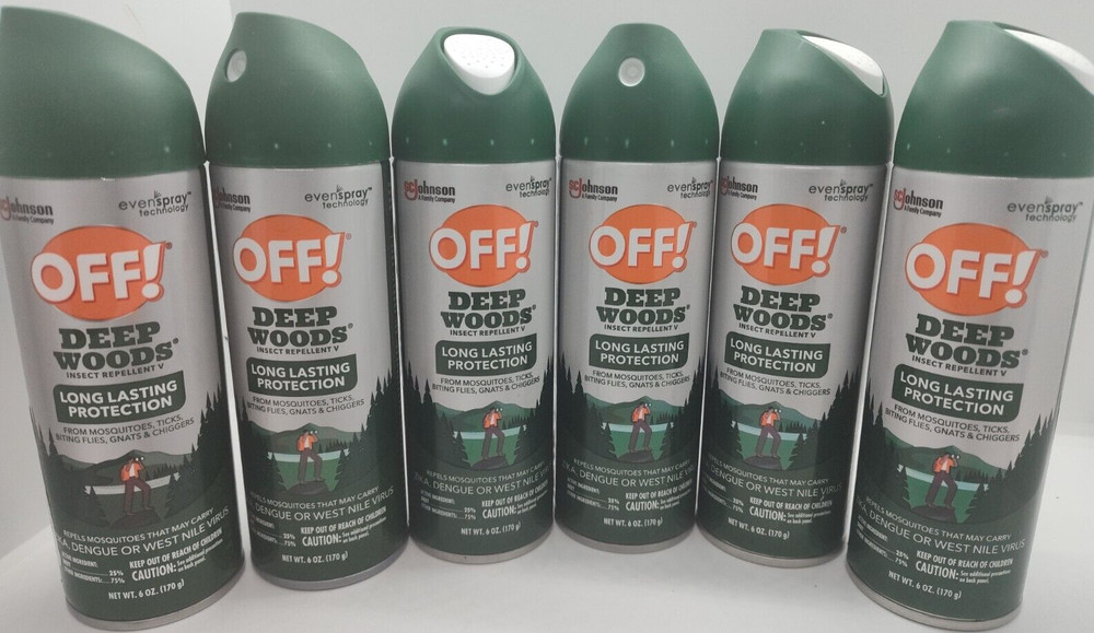 {6 Pack} OFF! Deep Woods Insect Repellent V Long Lasting Protection Spray 6 oz