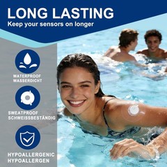 libre 3 plus sensor covers waterproof-40 Pack Freestyle Adhesive Patches, Transp