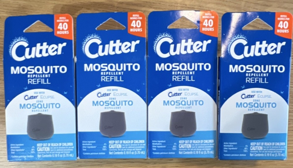 Cutter Eclipse Zone Mosquito Repellent Refill Outdoor White 4 Pack 40 Hours