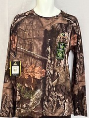 Men’s Shirt Mossy Oak Size 2XL Insect Repellent Tee Wicking Camo UV Scent Flex
