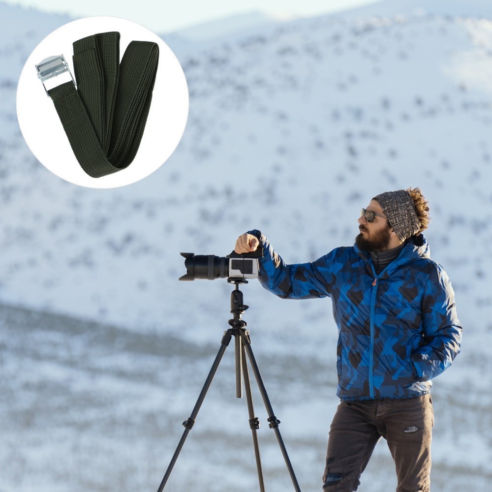 2Pcs Black Camera Securing Belt for Outdoor Activities Camping Hiking Travel Use