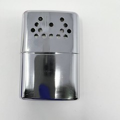 Silver Metal Catalytic Hand Warmer, Reusable, with Red Drawstring Pouch