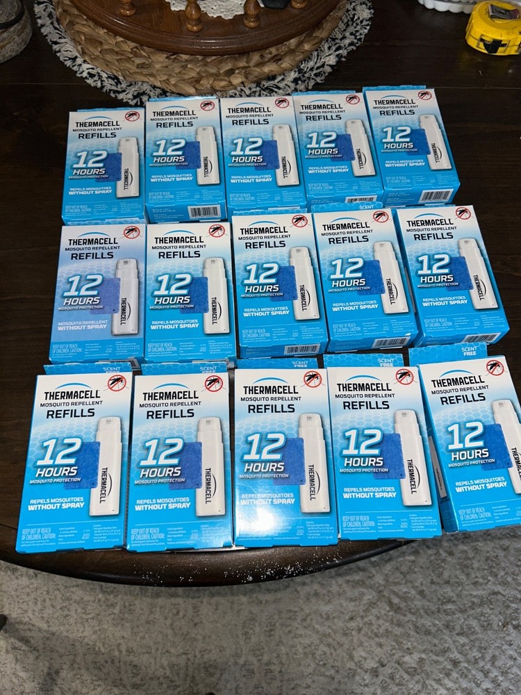 LOT OF 15 Thermacell Mosquito Repellent Refill 45 Mats 15 Cartridge 180 hours