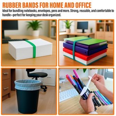Large Rubber Bands Heavy Duty – Thick Wide Strong Extra 10-Pack, Multicolor