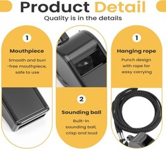2PCS Sports Whistles with Lanyard, Loud Crisp Sound Whistle Ideal for Coaches…