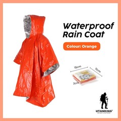 4pcs Emergency Thermal Rain Coat Blanket Outdoor Camping Hiking Survival Gear