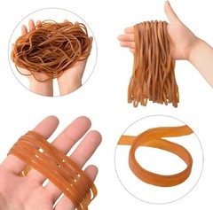 60 Pcs Large Rubber Bands Heavy Duty, Duty Trash Can Band, Yellow