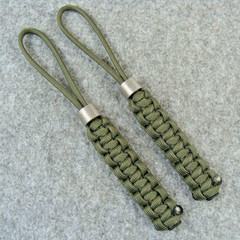 2 Pack Handmade 550 Paracord Knife Lanyard With Steel Beads / Knife Pendant