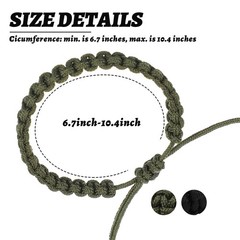 Inbagi Paracord Bracelet for Men Paracord Survivor Bracelets, Handmade Braide…