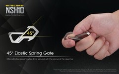 NITECORE NSH10 Titanium EDC Multi-Tool Snap Hook Keychain Carabiner