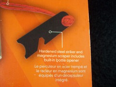 New SOL Mag Striker Survival Flint Fire Starter Camping Hiking Bottle Opener