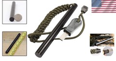 Survival Ferro Rod Fire Starter and Striker-Pro Set – 3000°C Sparks for Outdoors