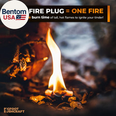 Non-Toxic Waterproof Fire Starters with 5+ Minute Burn for Emergencies, Survival