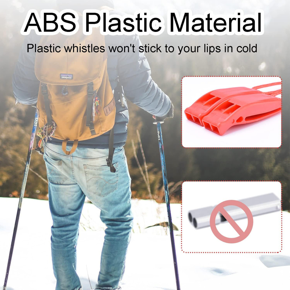 4Pcs Emergency Whistles, Loud Shrill Safety Whistle with Reflective Lanyard f…