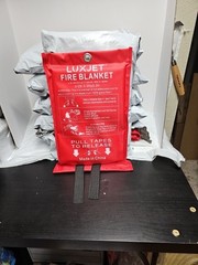 Lot Of 24- Luxjet Fire Blanket for Home Kitchen Safety Fiberglass 3.3 Ft X 3.3