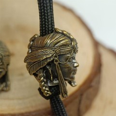 Lanyard Bead Tribal Female Soldier Parachute Cord Beads Vintage Charm Bead