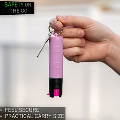 Police Magnum Small Pepper Spray Self Defense- 3 Pack .75oz Key Ring PINK Sleeve