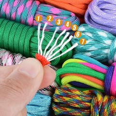 28 Colord 550 Paracord Combo Crafting Kit Survival Parachute Cord Making